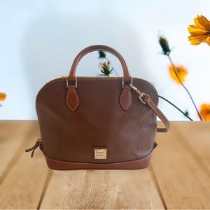 Dooney & Burke Pebble Grain Zip Zip Satchel